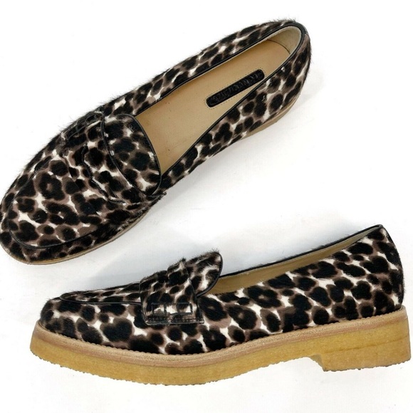 Longchamp Le Pliage Genuine Calf Hair Penny Slip-On Loafer Size US 6 - Picture 2 of 7